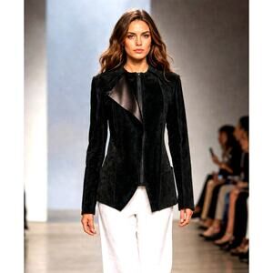 Isabel Marant Adixia Jacket 100% Calf Leather RARE Black size 38 (S/M)